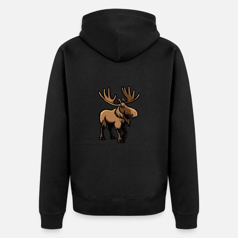 Bande dessinée Moose - Veste à capuche bio Premium Unisexe - noir