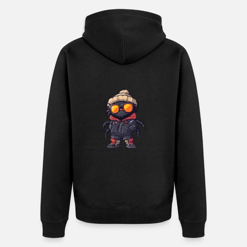 Tarantula Cool Comic - Unisex Premium Bio Zip Hoodie - Schwarz