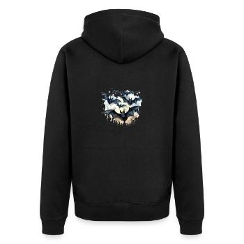 Bats - Veste à capuche bio Premium Unisexe - noir - Dos - Nico (187cm)