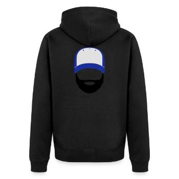 Bill Doe - Unisex Premium Organic Zip Hoodie - black - Back - Nico (187cm)