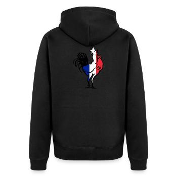 Gaulois fier France Hahn idée cadeau - Veste à capuche bio Premium Unisexe - noir - Dos - Nico (187cm)