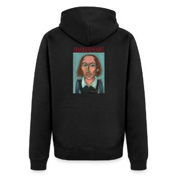 William Shakespeare - Veste à capuche bio Premium Unisexe - noir - Dos - Nico (187cm)