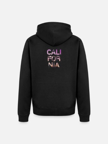 California - Unisex Premium Organic Zip Hoodie - black