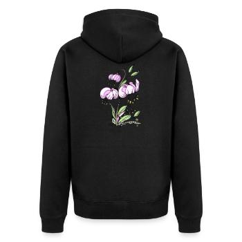 Fleurs - Veste à capuche bio Premium Unisexe - noir - Dos - Nico (187cm)