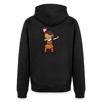 Dabbing Dab Danse Fille indienne Fille indienne - Veste à capuche bio Premium Unisexe - noir - Dos - Nico (187cm)