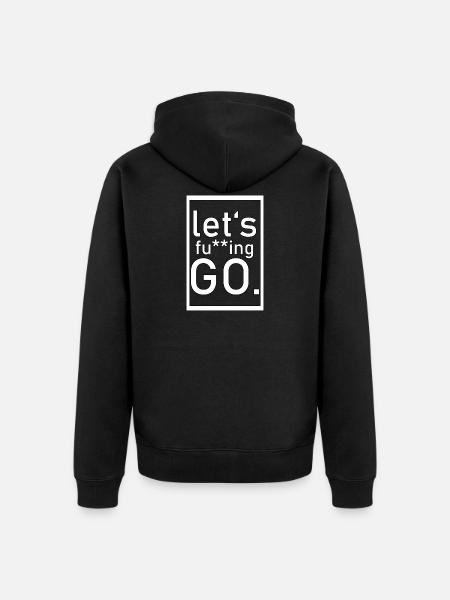 workout - Unisex Premium Organic Zip Hoodie - black