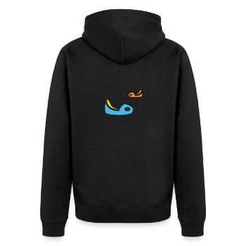 krasjbil - Unisex Premium Organic Zip Hoodie - black - Back - Nico (187cm)