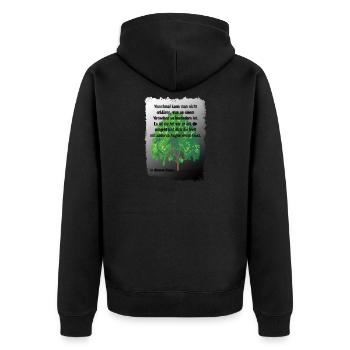Special people In this sense... - Unisex Premium Organic Zip Hoodie - black - Back - Nico (187cm)