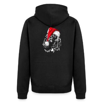 Bonnet de chien de Noël COCKER SPANIEL Wilsigns - Veste à capuche bio Premium Unisexe - noir - Dos - Nico (187cm)