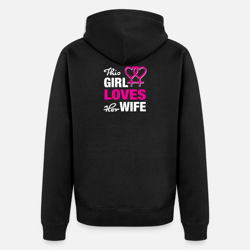 Lesbisch - Unisex Premium Bio Zip Hoodie - Schwarz
