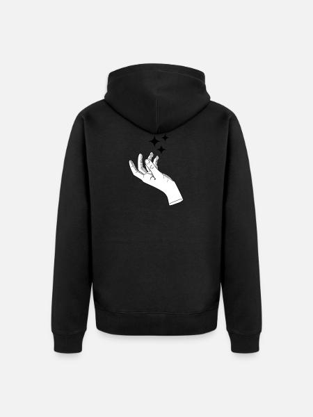 hand étoiles - Veste à capuche bio Premium Unisexe - noir