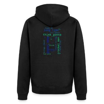 Rocket Man - Unisex Premium Bio Zip Hoodie - Schwarz - Hinten - Nico (187cm)