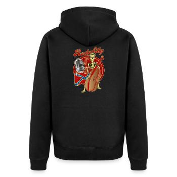 Rockabilly Basse - Veste à capuche bio Premium Unisexe - noir - Dos - Nico (187cm)