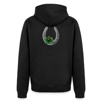 Fer à cheval - Veste à capuche bio Premium Unisexe - noir - Dos - Nico (187cm)