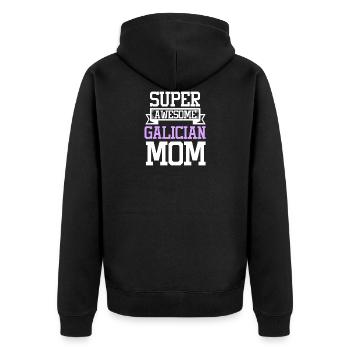 Super génial fierté du pays de la maman galicienne - Veste à capuche bio Premium Unisexe - noir - Dos - Nico (187cm)