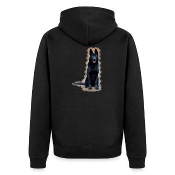 Black shepherd - Unisex Premium Organic Zip Hoodie - black - Back - Nico (187cm)