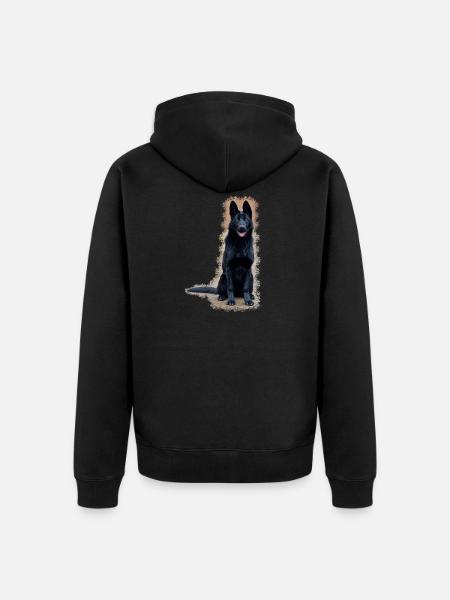 Black shepherd - Unisex Premium Organic Zip Hoodie - black