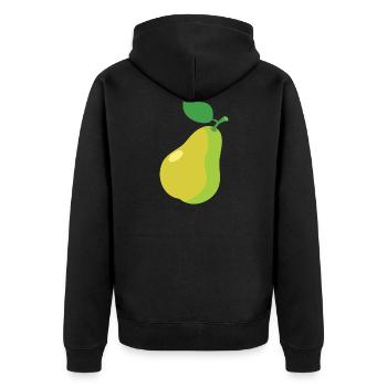 poire - Veste à capuche bio Premium Unisexe - noir - Dos - Nico (187cm)