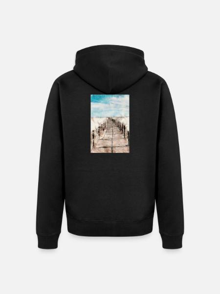 Affiche plage - Veste à capuche bio Premium Unisexe - noir