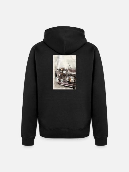 Pagoda 280 SL W113 - Unisex Premium Organic Zip Hoodie - black