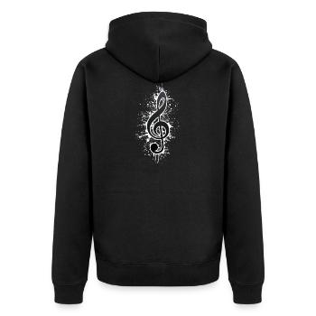 La peinture de Clef éclabousse l'idée de cadeau de musicien - Veste à capuche bio Premium Unisexe - noir - Dos - Nico (187cm)