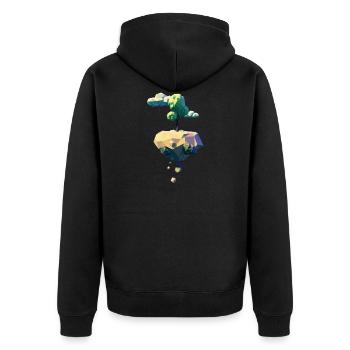 Arbre volant | Low poly - Veste à capuche bio Premium Unisexe - noir - Dos - Nico (187cm)