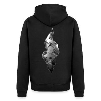 EBM, industriels, engrenages en acier - Veste à capuche bio Premium Unisexe - noir - Dos - Nico (187cm)