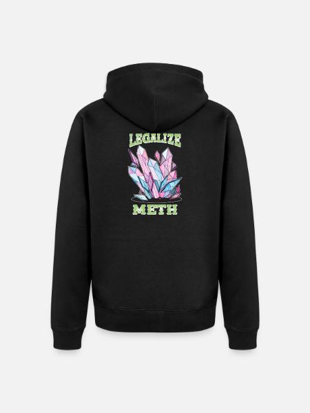 Legalize Meth Chrystal Meth - Unisex Premium Organic Zip Hoodie - black