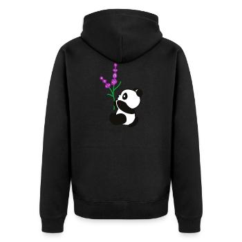 Panda fleur - Veste à capuche bio Premium Unisexe - noir - Dos - Nico (187cm)