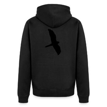 Pale harrier silhouette - Unisex Premium Organic Zip Hoodie - black - Back - Nico (187cm)