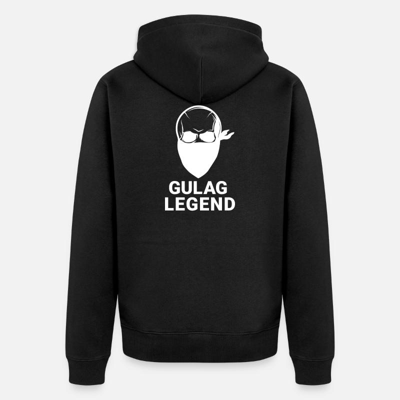 GULAG LEGEND COD GAMING - Unisex Premium Organic Zip Hoodie - black