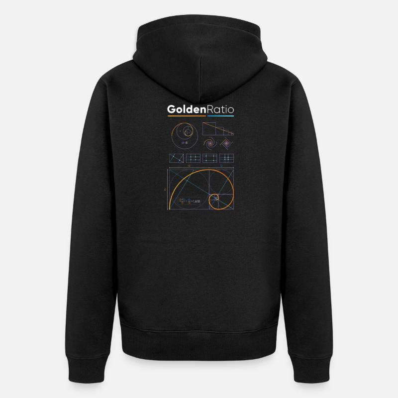 Golden ratio - Veste à capuche bio Premium Unisexe - noir