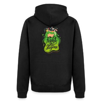 Ruban vert La santé mentale lutte contre la stigmatisation - Veste à capuche bio Premium Unisexe - noir - Dos - Nico (187cm)