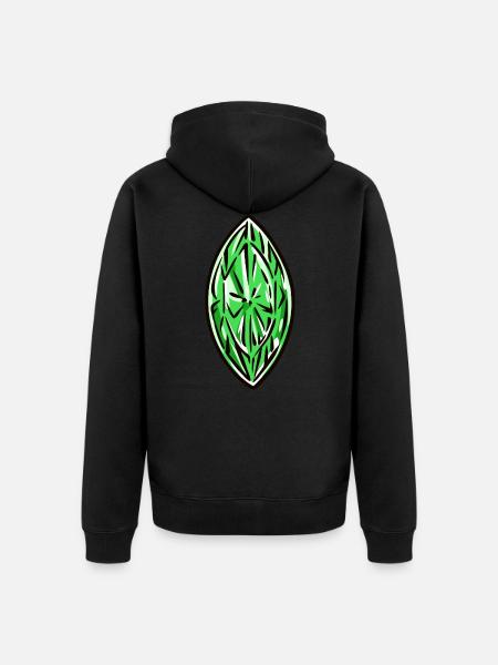 Diamond Gemstone - Unisex Premium Organic Zip Hoodie - black
