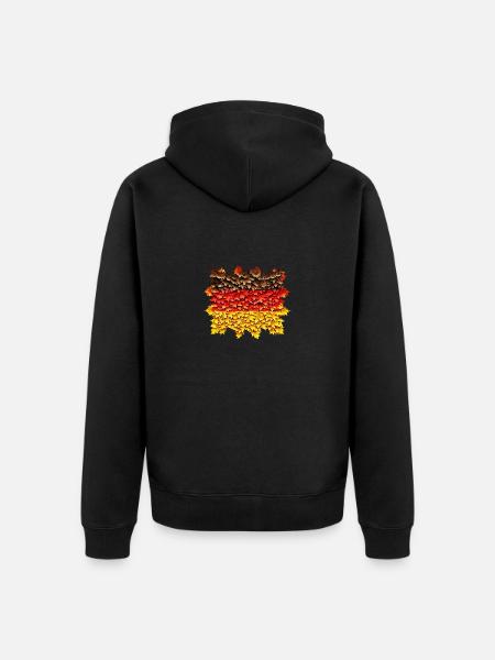 German flag autumn in Germany - Unisex Premium Organic Zip Hoodie - black