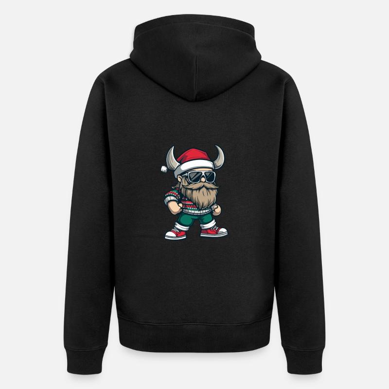 Noël viking Noël - Veste à capuche bio Premium Unisexe - noir