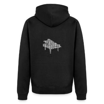 DNA Piano - Passion pour la musique classique - Veste à capuche bio Premium Unisexe - noir - Dos - Nico (187cm)