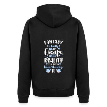 Fantasy Daughter Child - Unisex Premium Organic Zip Hoodie - black - Back - Nico (187cm)