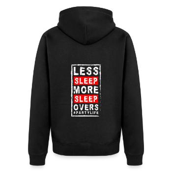 Party Geburtstag Event - Unisex Premium Bio Zip Hoodie - Schwarz - Hinten - Nico (187cm)