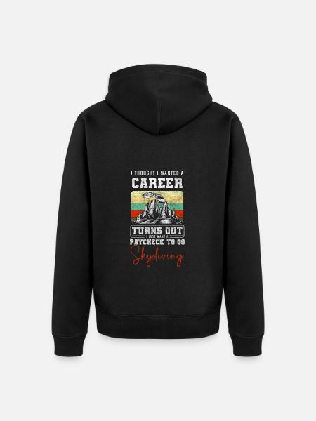 Parachute Adrenaline Paragliding - Unisex Premium Organic Zip Hoodie - black