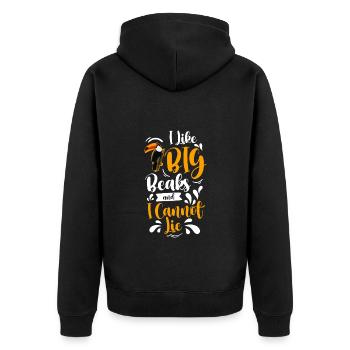 Bec de la forêt tropicale toucan - Veste à capuche bio Premium Unisexe - noir - Dos - Nico (187cm)