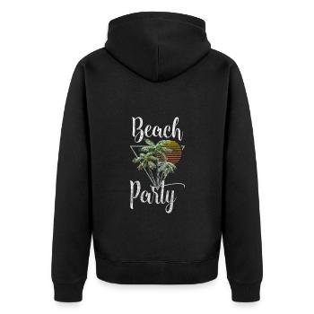 Vacances Palmiers Vacances Surf - Veste à capuche bio Premium Unisexe - noir - Dos - Nico (187cm)