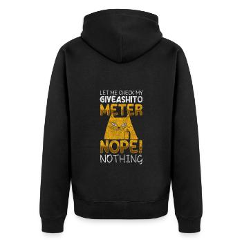 Cat Lovers Internet Wildcat Claws - Unisex Premium Organic Zip Hoodie - black - Back - Nico (187cm)