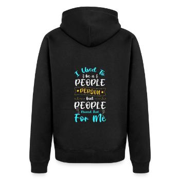 Perfect Person Individual Different - Unisex Premium Organic Zip Hoodie - black - Back - Nico (187cm)