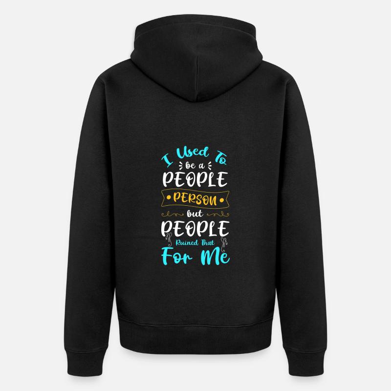Perfekt Mensch Individuum Andersartig - Unisex Premium Bio Zip Hoodie - Schwarz