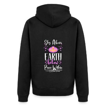 Méditation Namaste Illumination - Veste à capuche bio Premium Unisexe - noir - Dos - Nico (187cm)