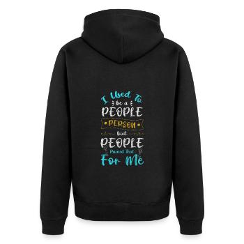 Personnes uniques Personnalité Spécial - Veste à capuche bio Premium Unisexe - noir - Dos - Nico (187cm)