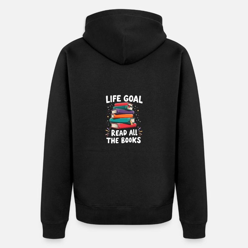 Lire tous les livres - Veste à capuche bio Premium Unisexe - noir
