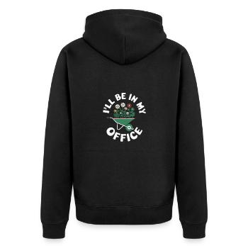 Gardening Garden Gardener - Unisex Premium Organic Zip Hoodie - black - Back - Nico (187cm)