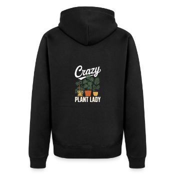 Gardener Gardening Garden Plants - Unisex Premium Organic Zip Hoodie - black - Back - Nico (187cm)